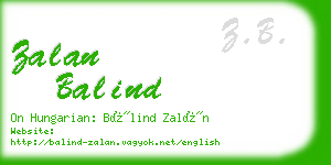 zalan balind business card